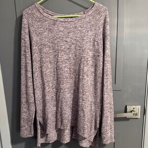 American Eagle Outfitters Heathered Purple Sweatshirt